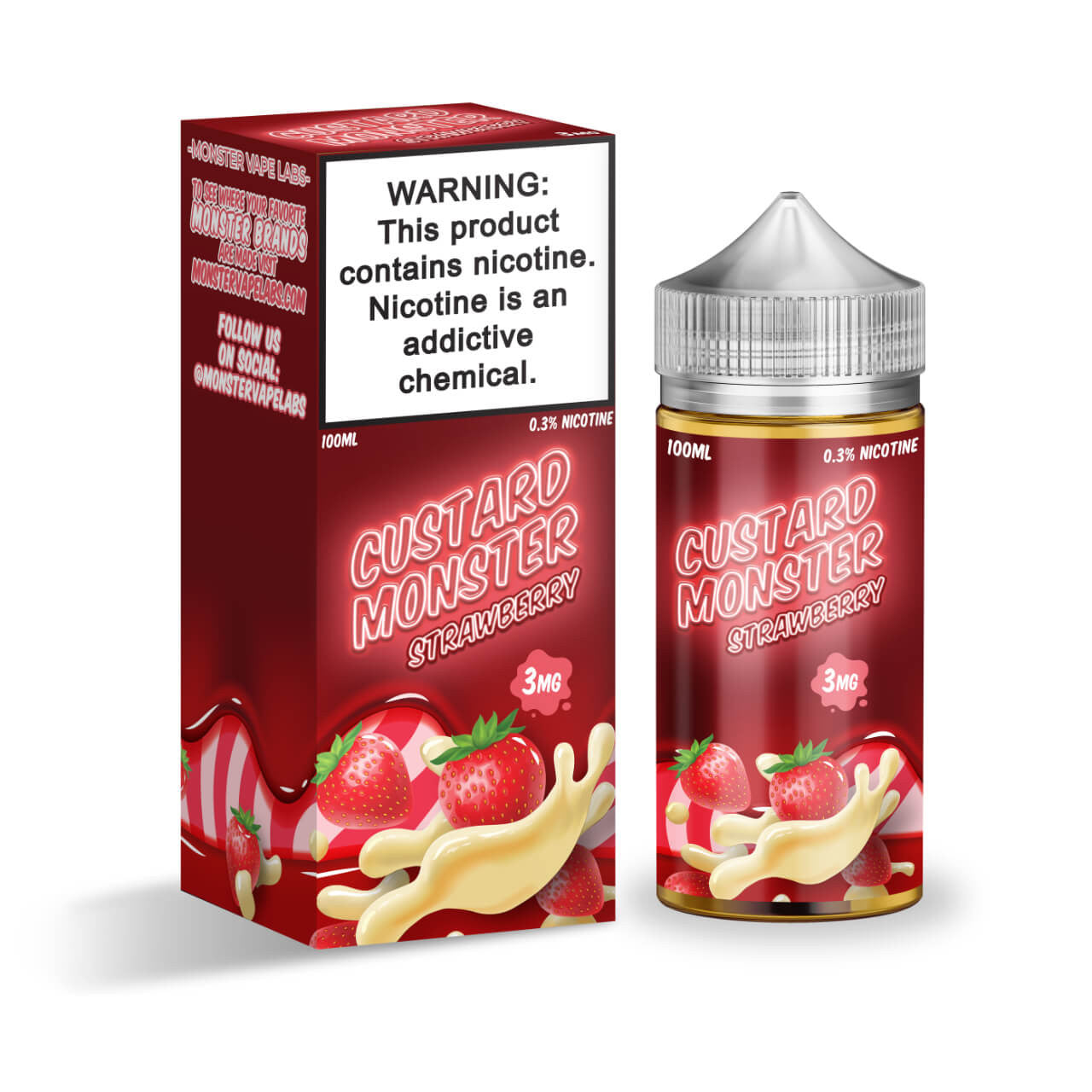 Custard Monster - Strawberry Custard 100ml