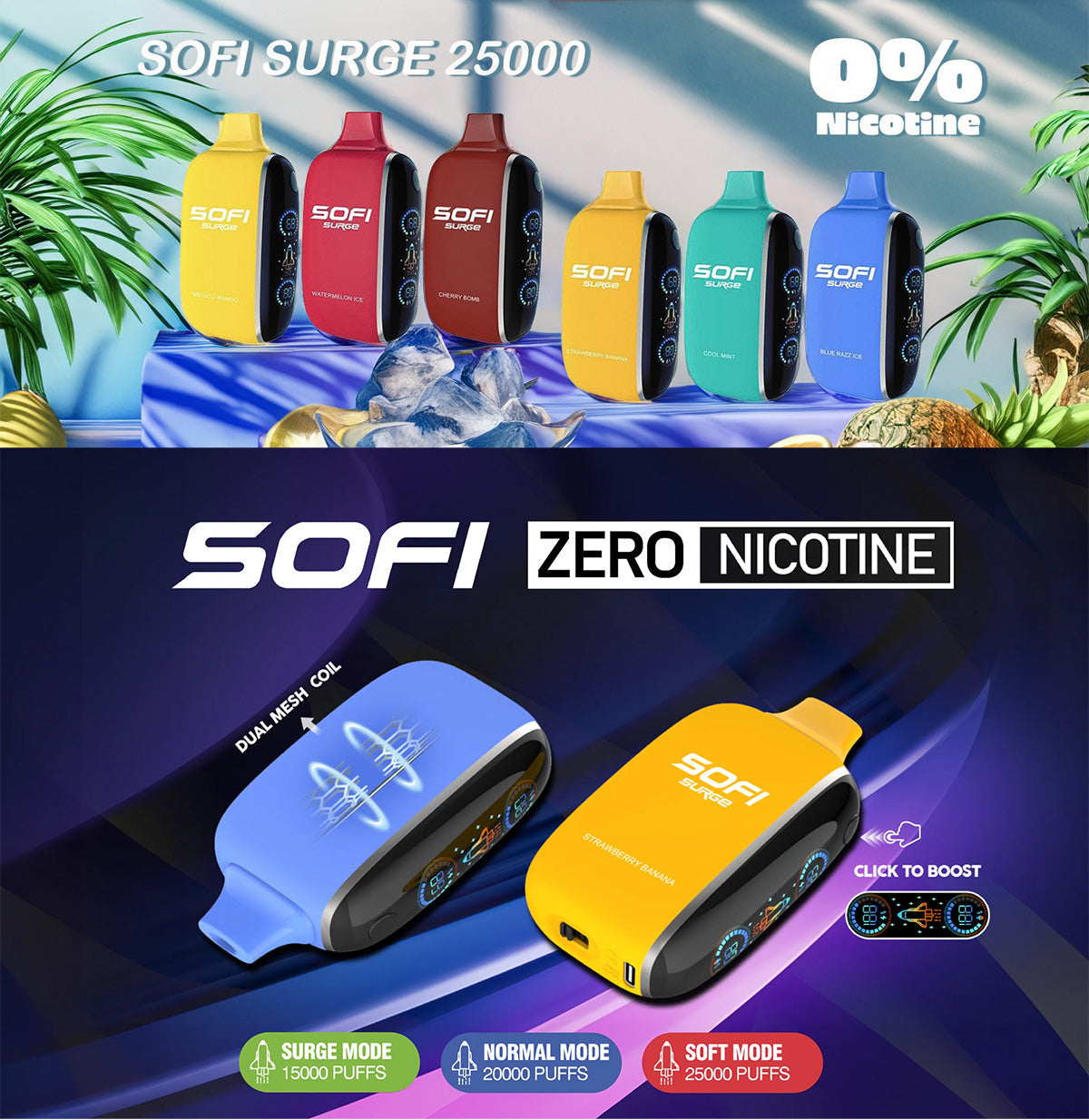 Sofi Surge - 25.000 Puff ZERO NICOTINE