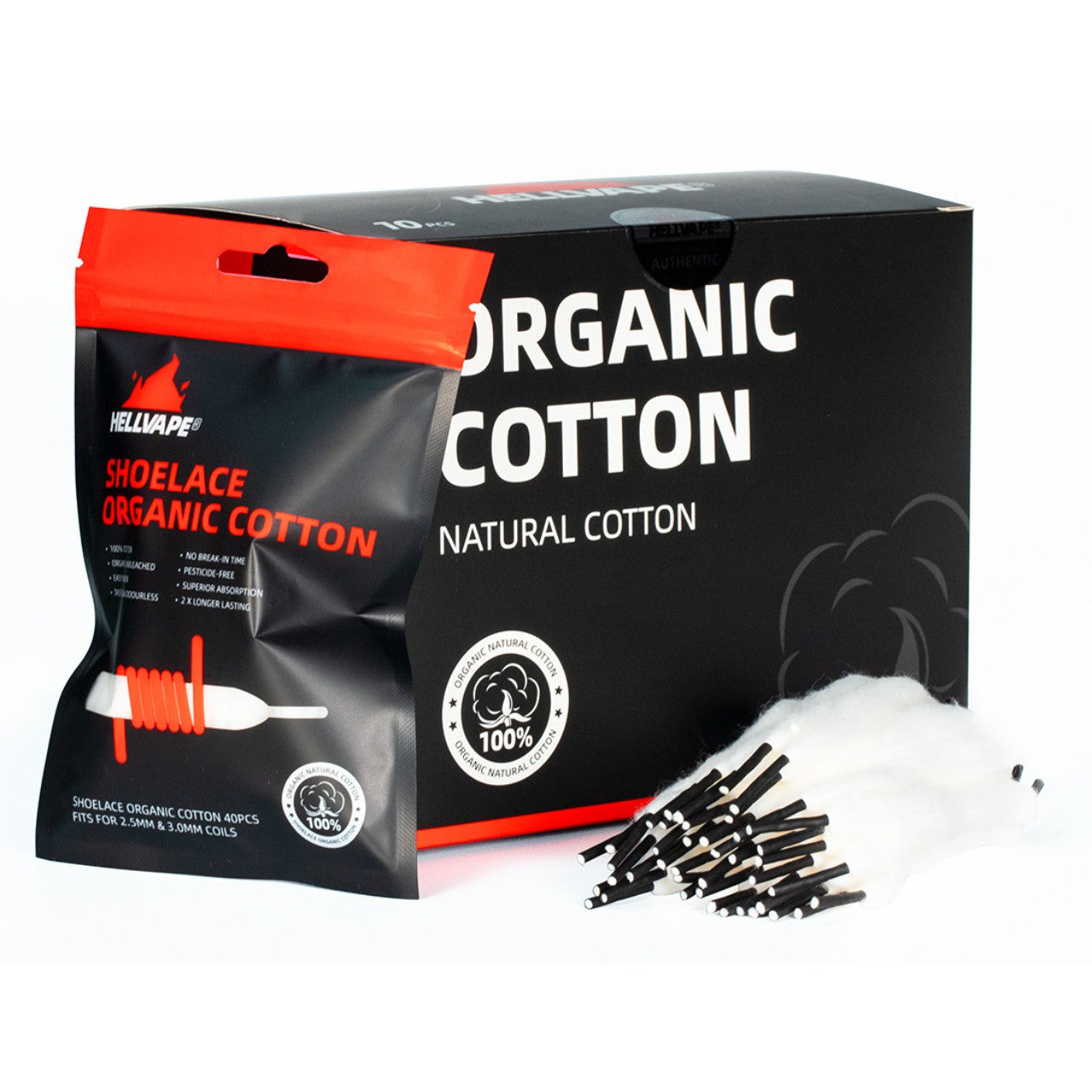 HellVape Cordones de Algodón Orgánico