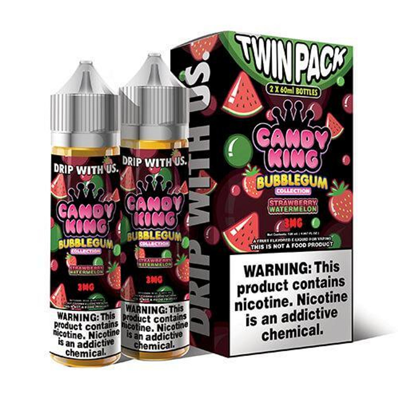 Candy King BubbleGum Strawberry Watermelon 60ml