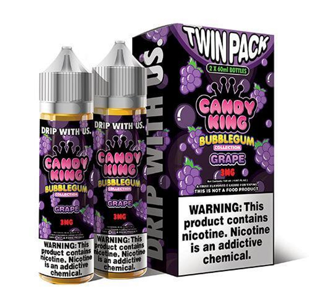 Candy King BubbleGum Grape 60ml