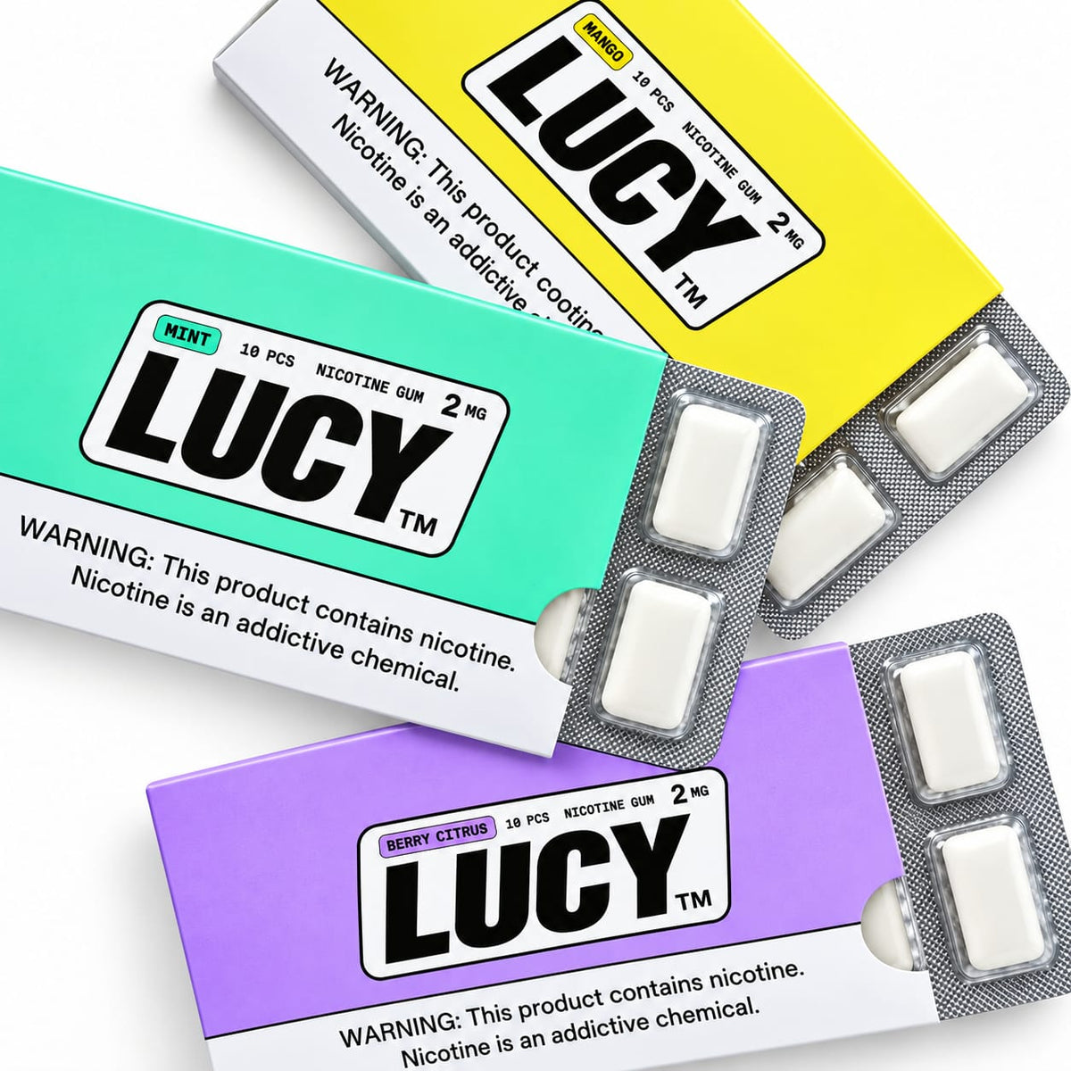 Chicles de Nicotina Lucy 2mg 1PK - 10 unidades Nuevos!!!