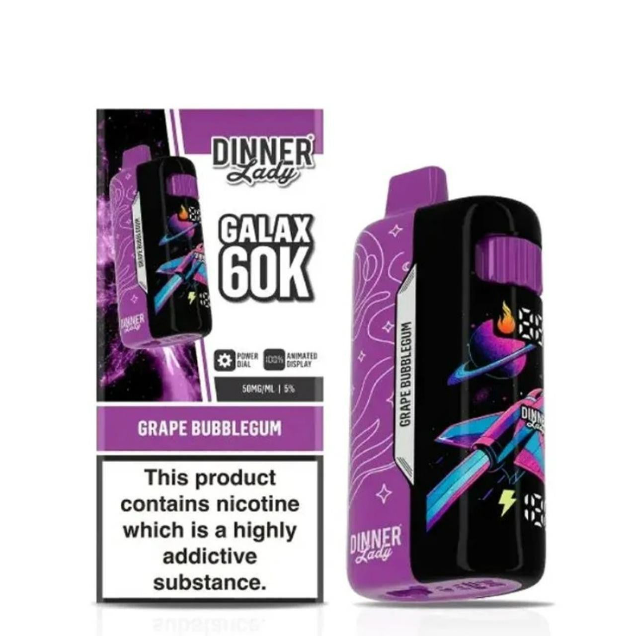 Dinner Lady Galax - Grape Bubblegum 60.000 Puff 26ml/50mg