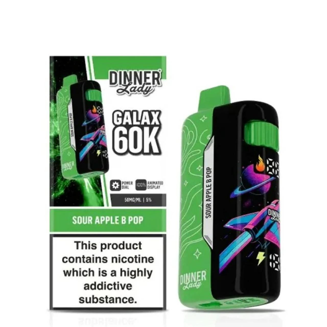 Dinner Lady Galax - Sour Apple B Pop 60.000 Puff 26ml/50mg