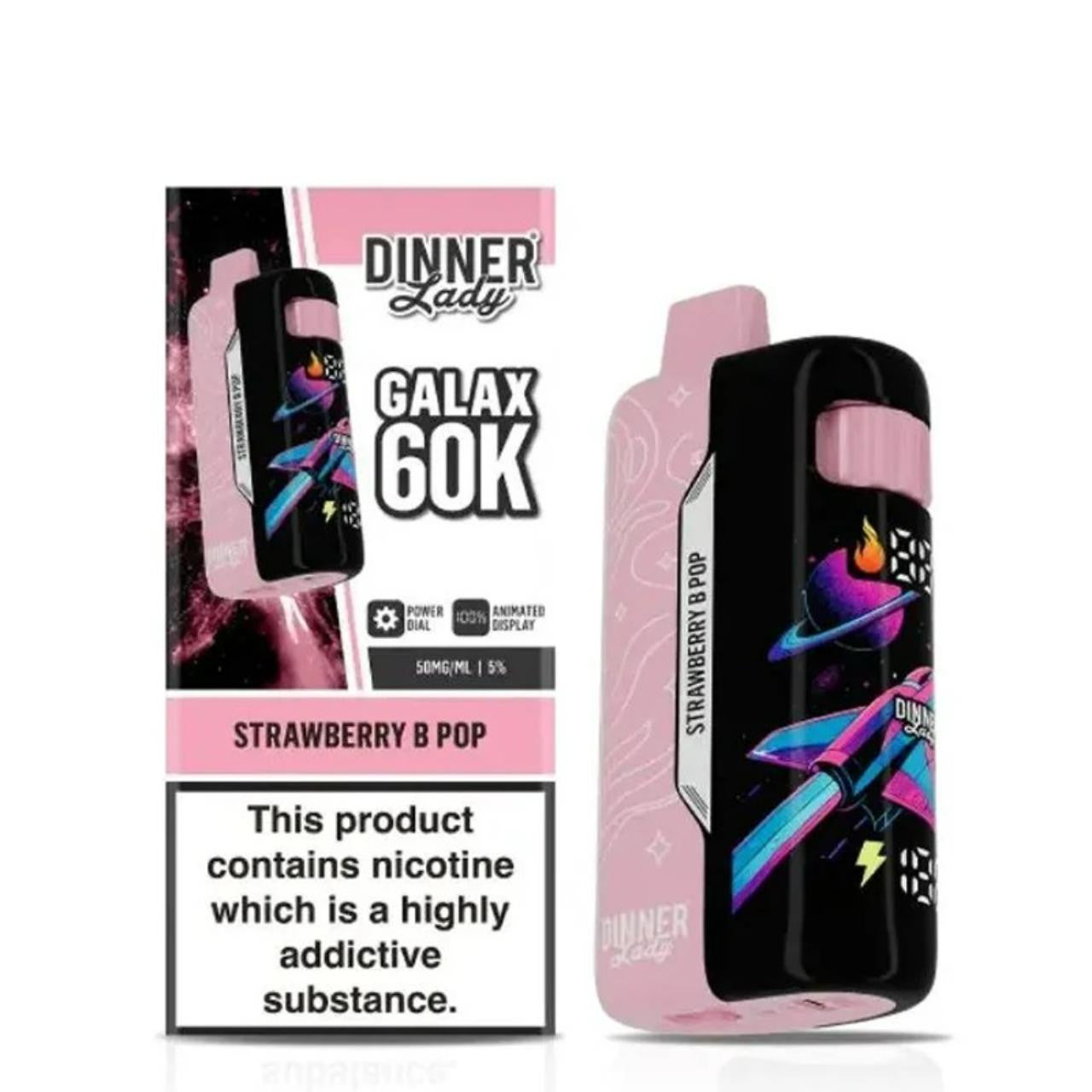 Dinner Lady Galax - Strawberry B Pop 60.000 Puff 26ml/50mg