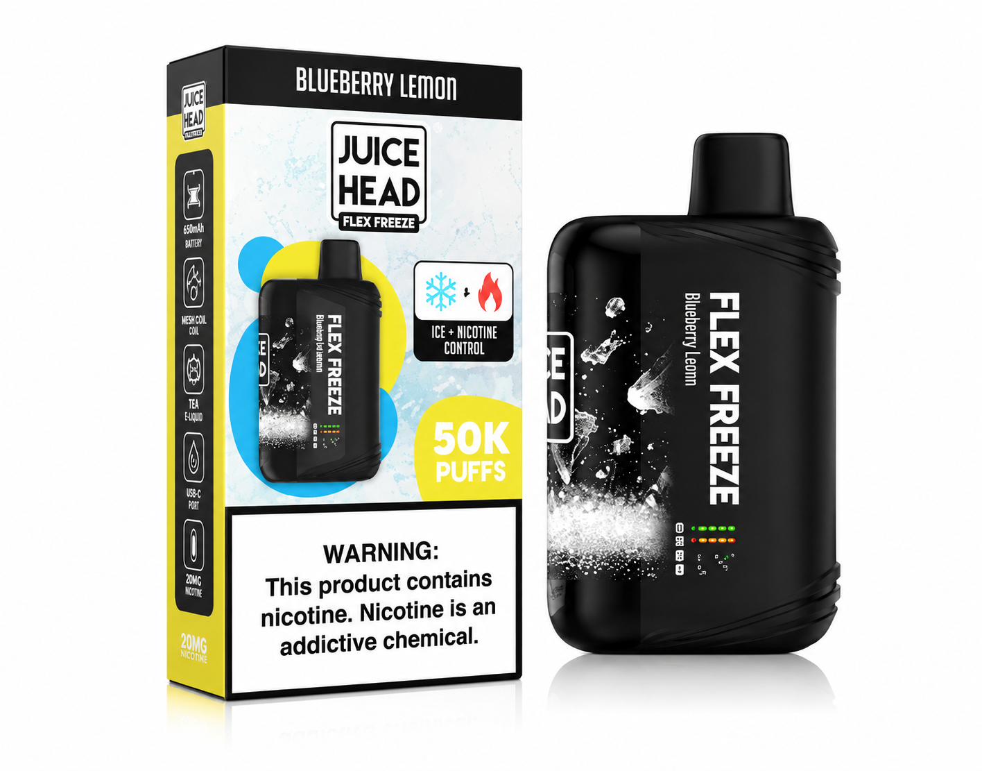 Juice Head Flex Freeze - Blueberry Lemon 50.000 Puff 18ml/50mg