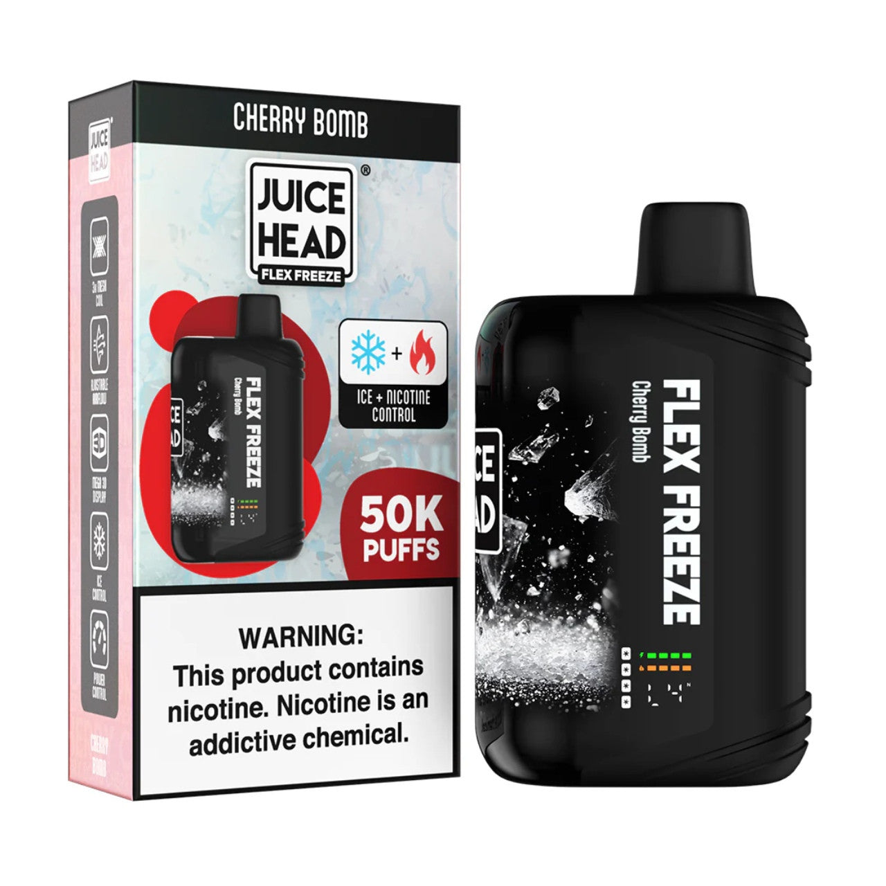 Juice Head Flex Freeze - Cherry Bomb 50.000 Puff 18ml/50mg