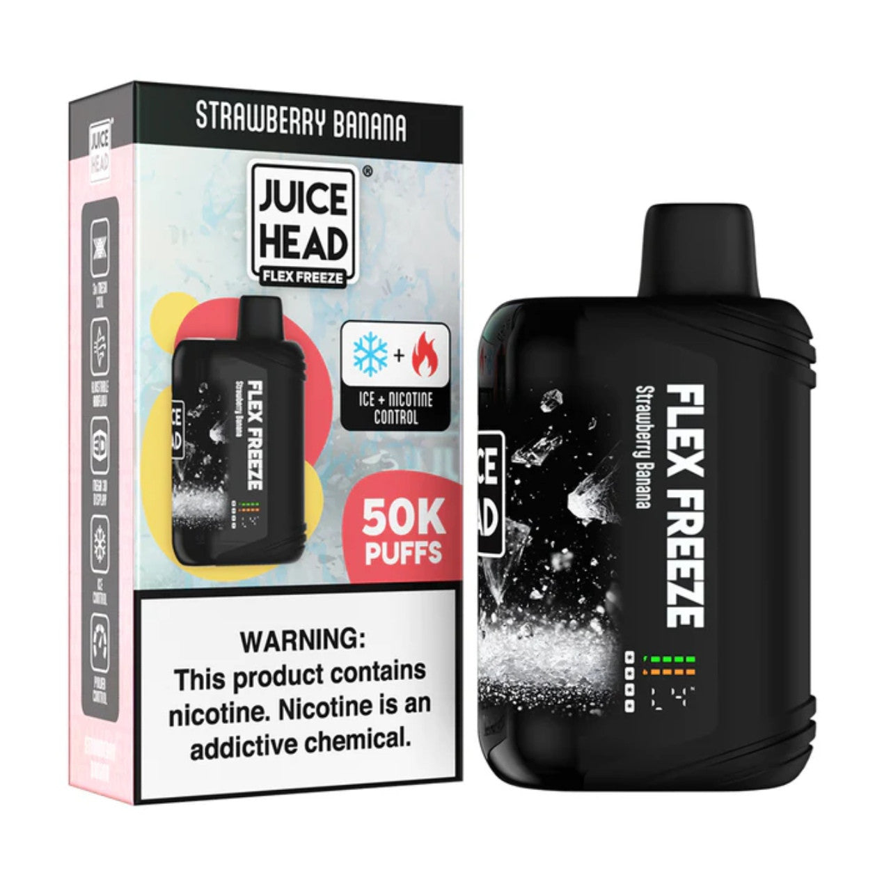 Juice Head Flex Freeze - Strawberry Banana 50.000 Puff 18ml/50mg
