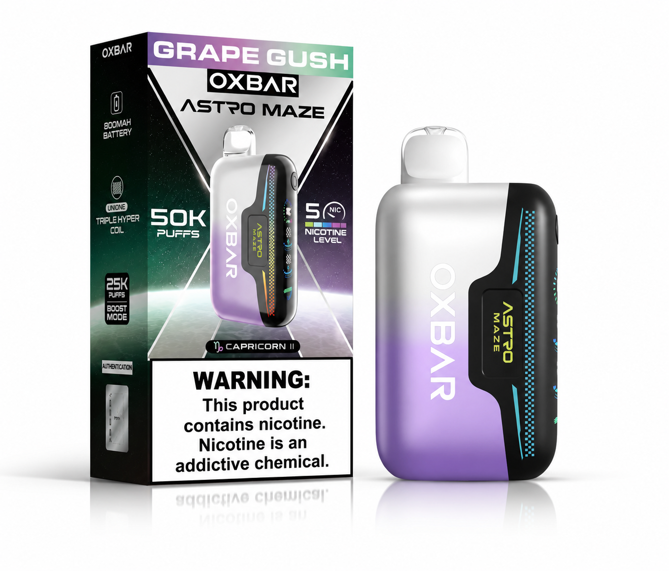 OXBAR Astro Maze - Grape Gush 50.000 Puff 18ml/50mg