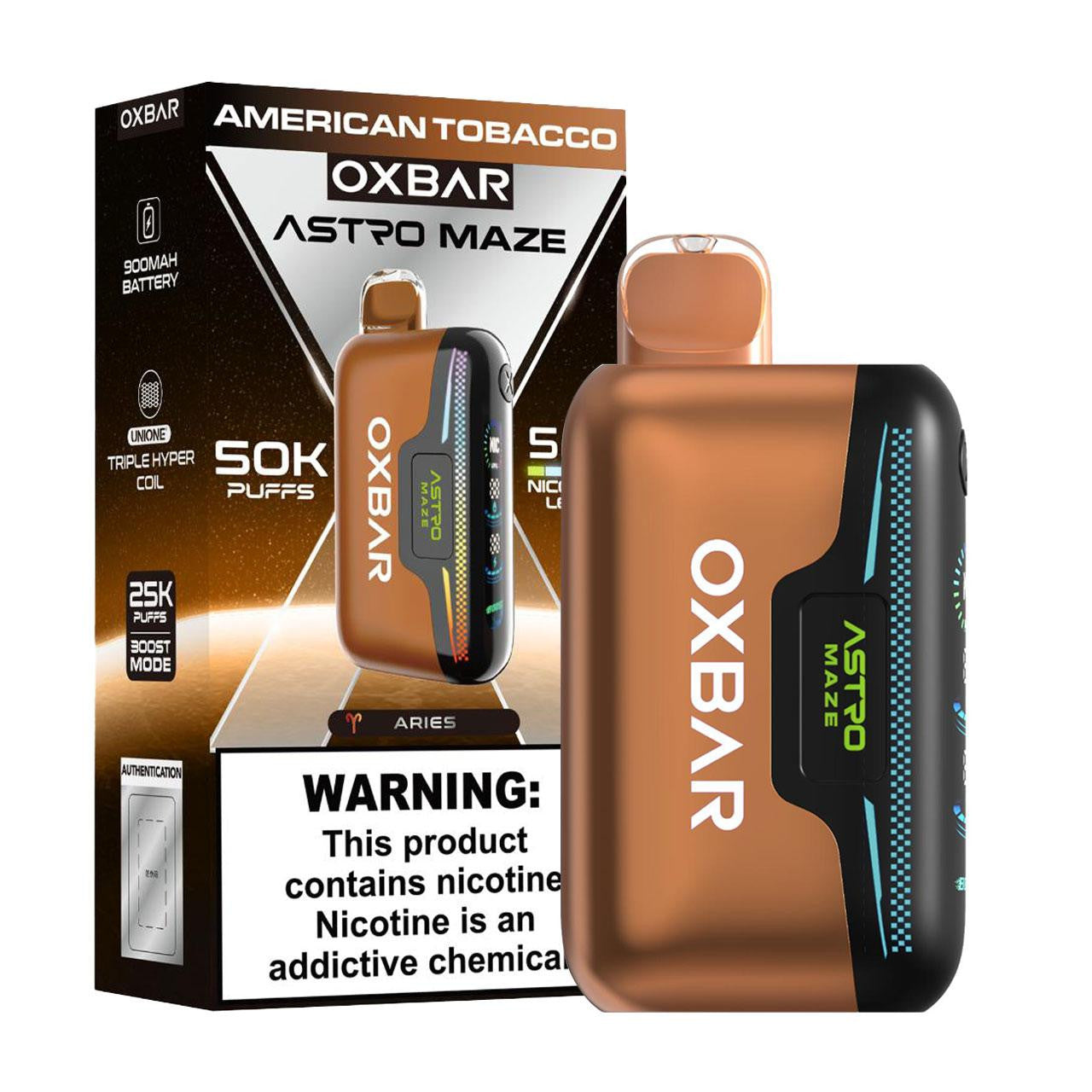 OXBAR Astro Maze - American Tobacco 50.000 Puff 18ml/50mg