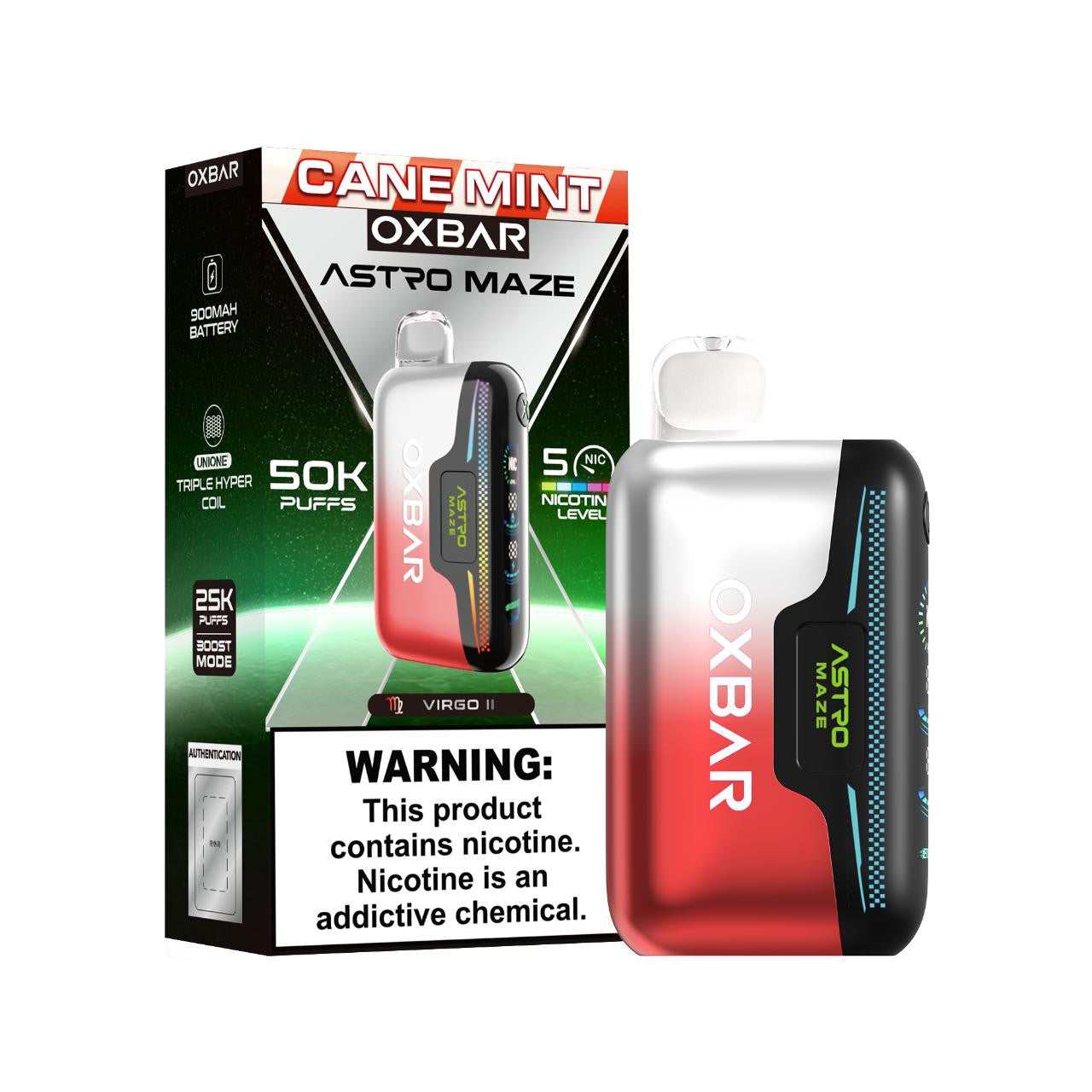 OXBAR Astro Maze - Cane Mint 50.000 Puff 18ml/50mg