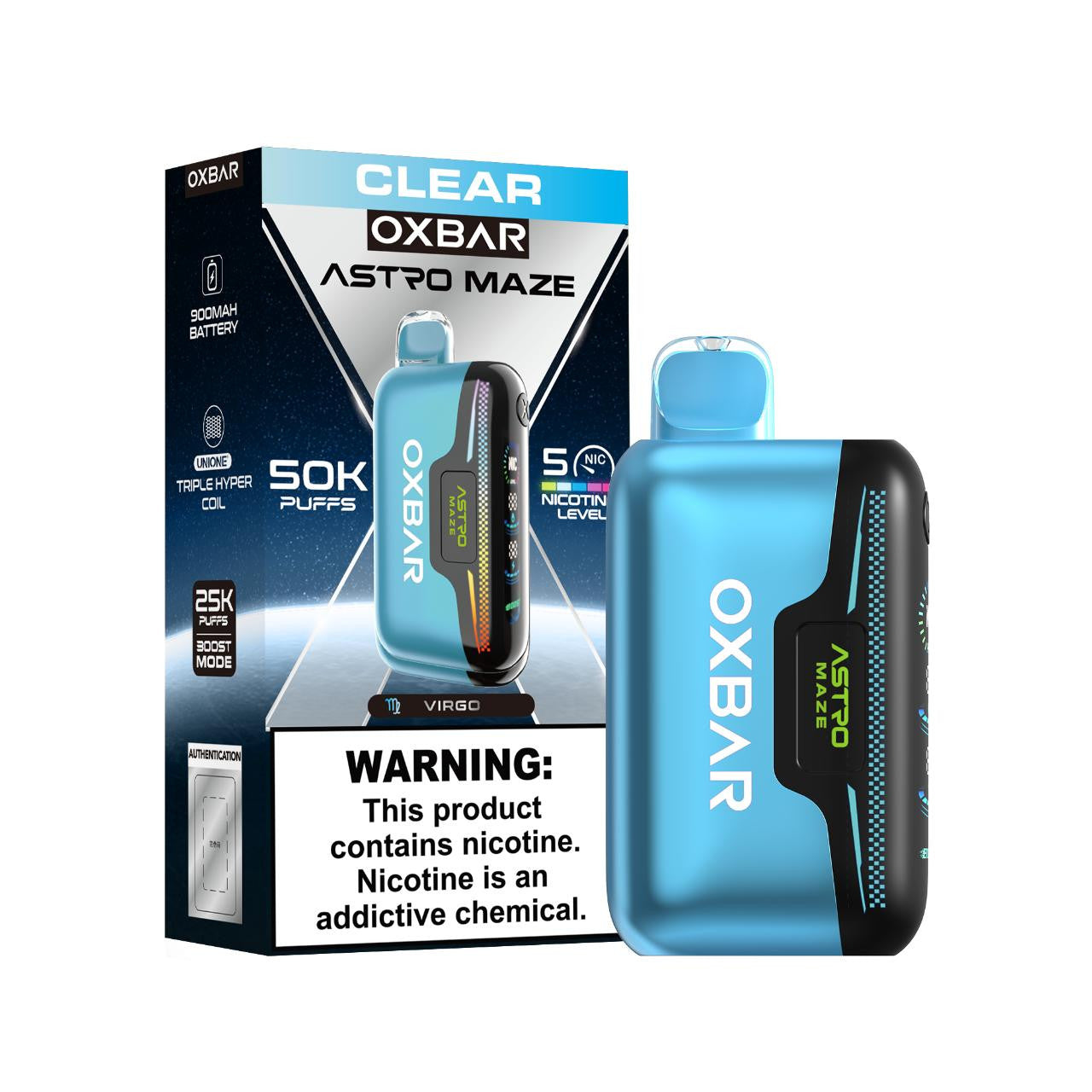 OXBAR Astro Maze - Clear 50.000 Puff 18ml/50mg