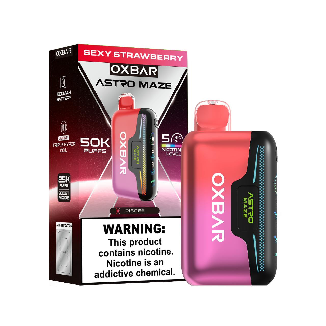 OXBAR Astro Maze - Sexy Strawberry 50.000 Puff 18ml/50mg
