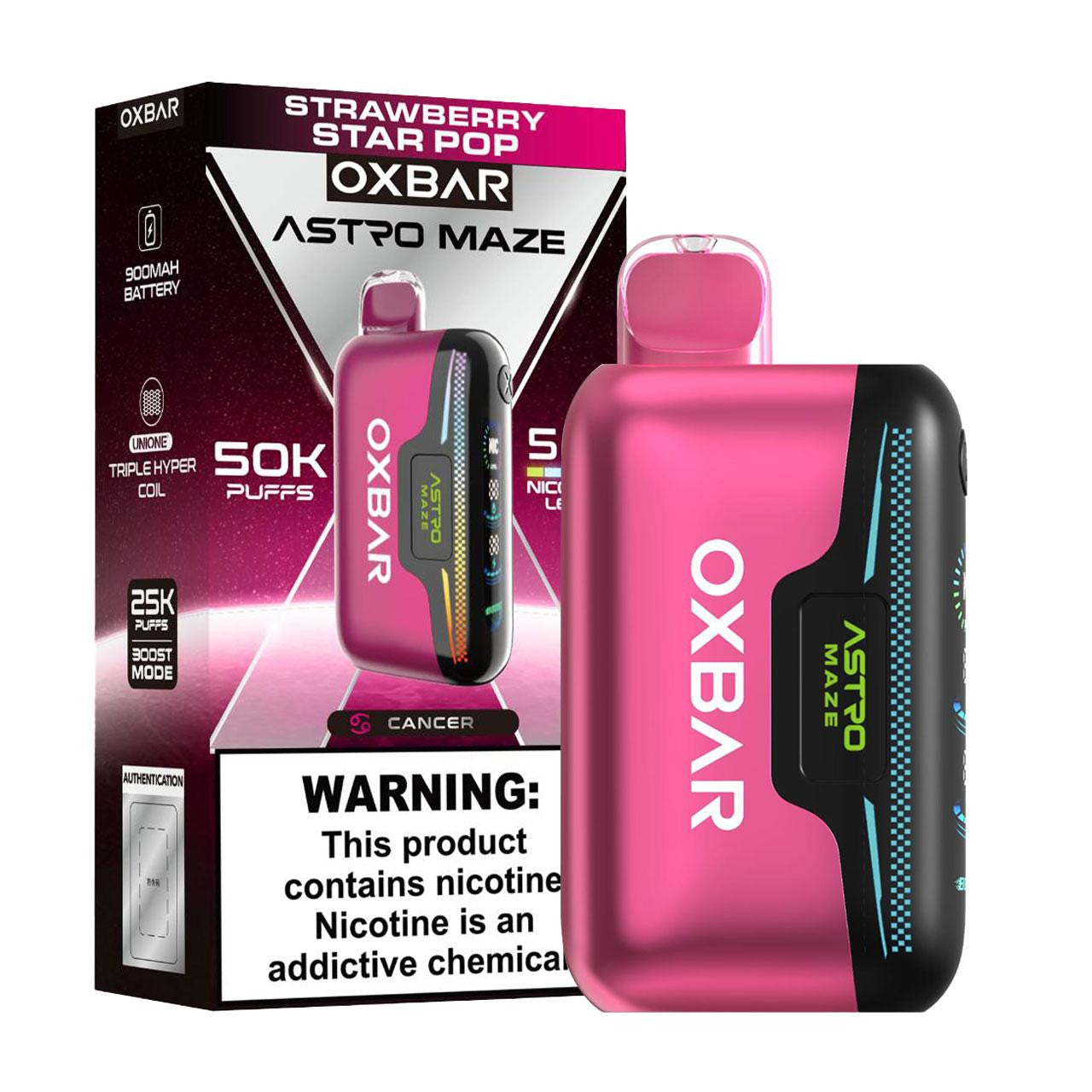 OXBAR Astro Maze - Strawberry Star Pop 50.000 Puff 18ml/50mg