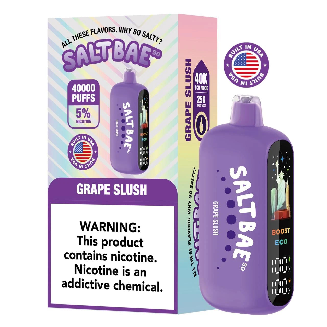 Salt Bae - Grape Slush 40.000 Puff 17ml/50mg