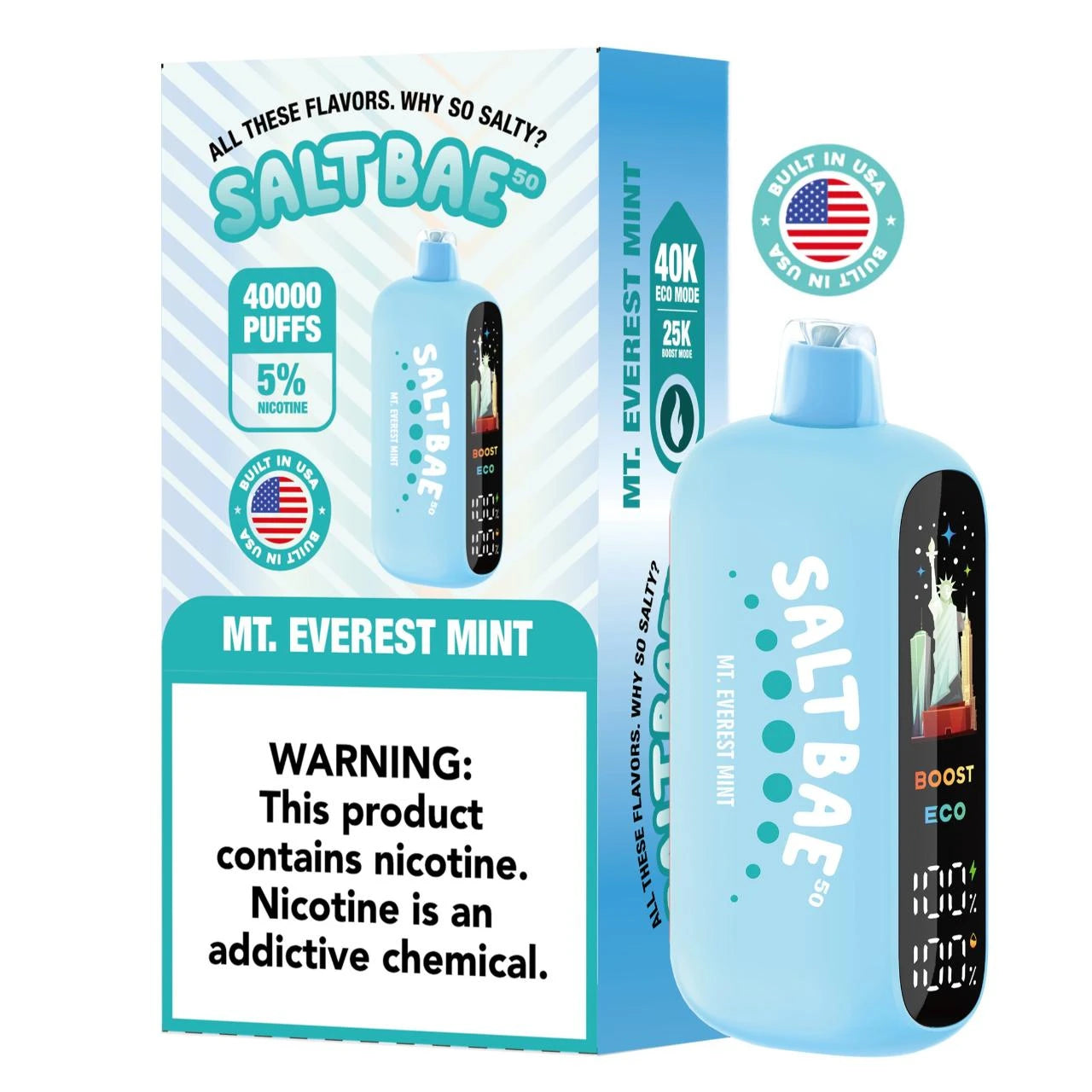 Salt Bae - MT Everest Mint 40.000 Puff 17ml/50mg