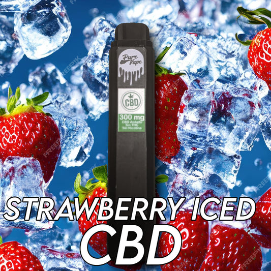 Strawberry Iced Desechable CBD 300 SIN THC
