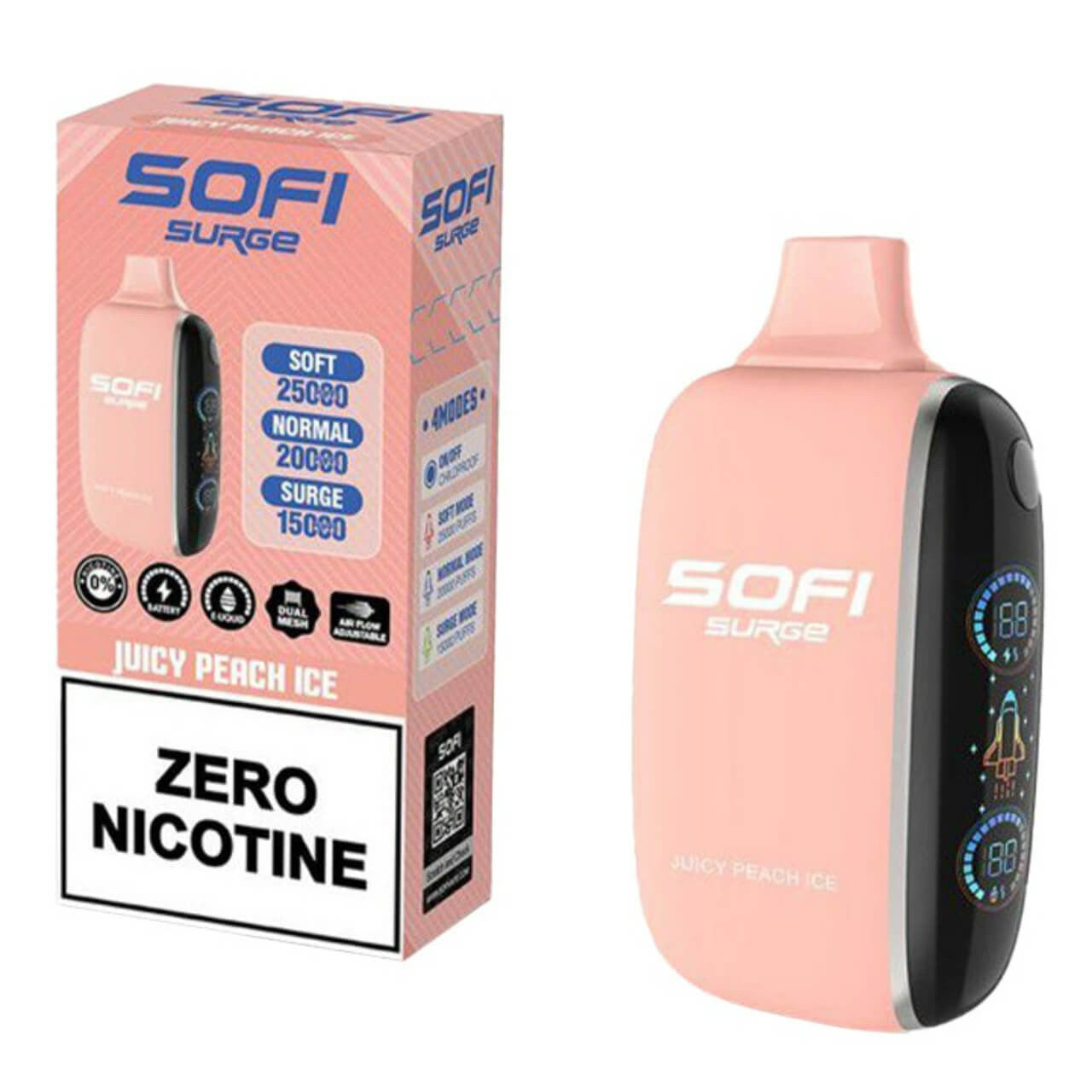 Sofi Surge - Juicy Peach Ice 25.000 Puff Zero Nicotine