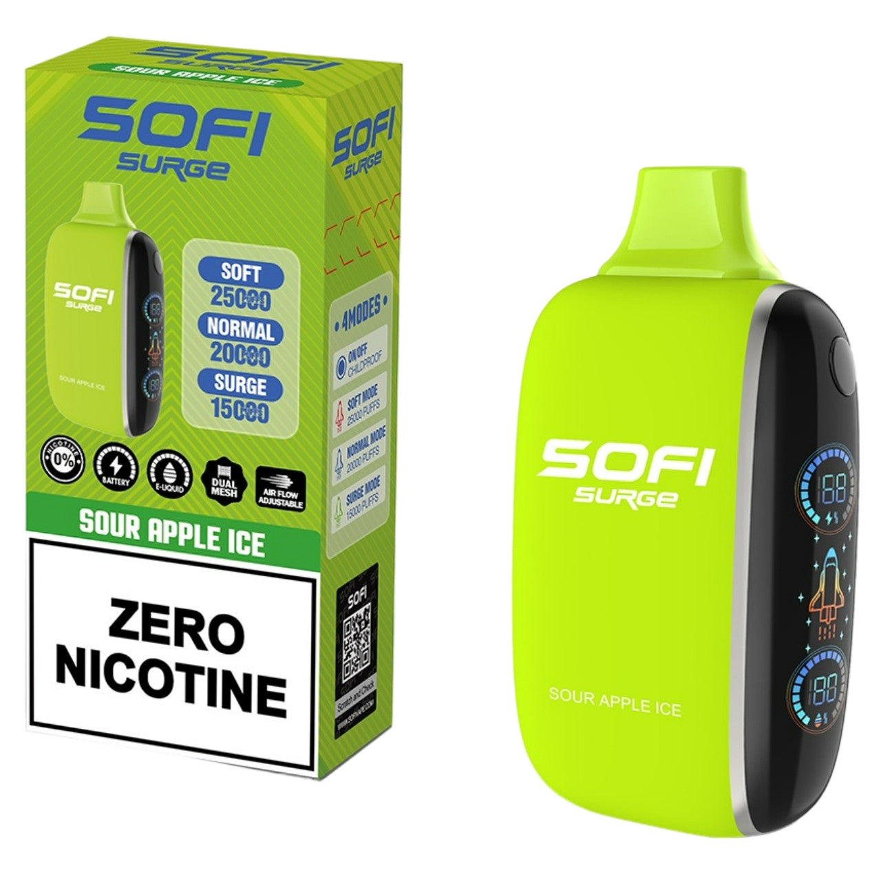 Sofi Surge - Sour Apple Ice 25.000 Puff Zero Nicotine