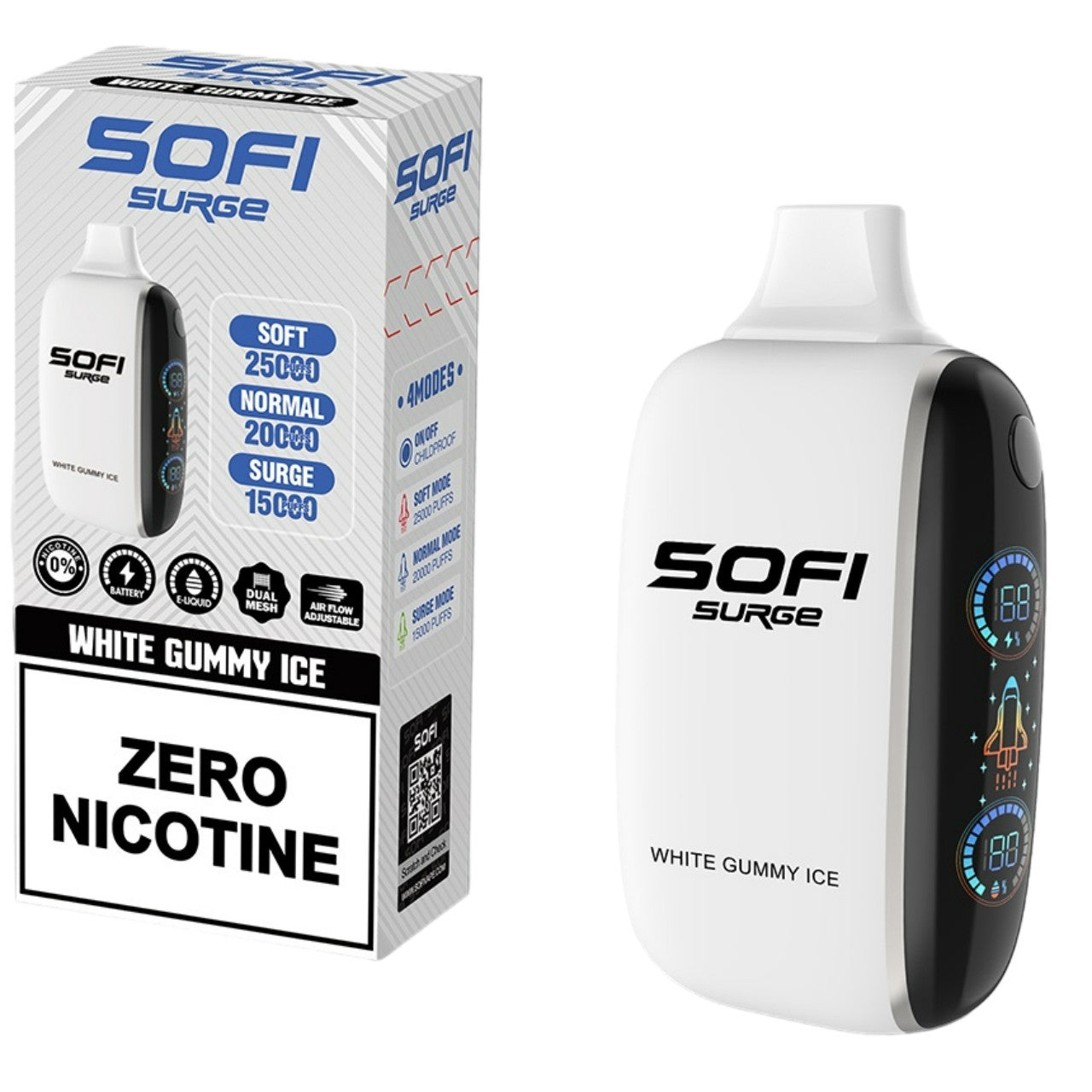 Sofi Surge - White Gummy Ice 25.000 Puff Zero Nicotine
