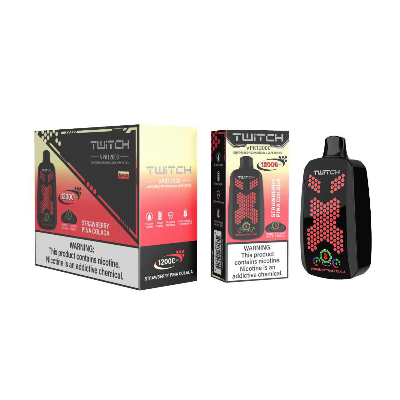 Twitch VPR - Strawberry Piña Colada 12.000 Puff ml/50mg