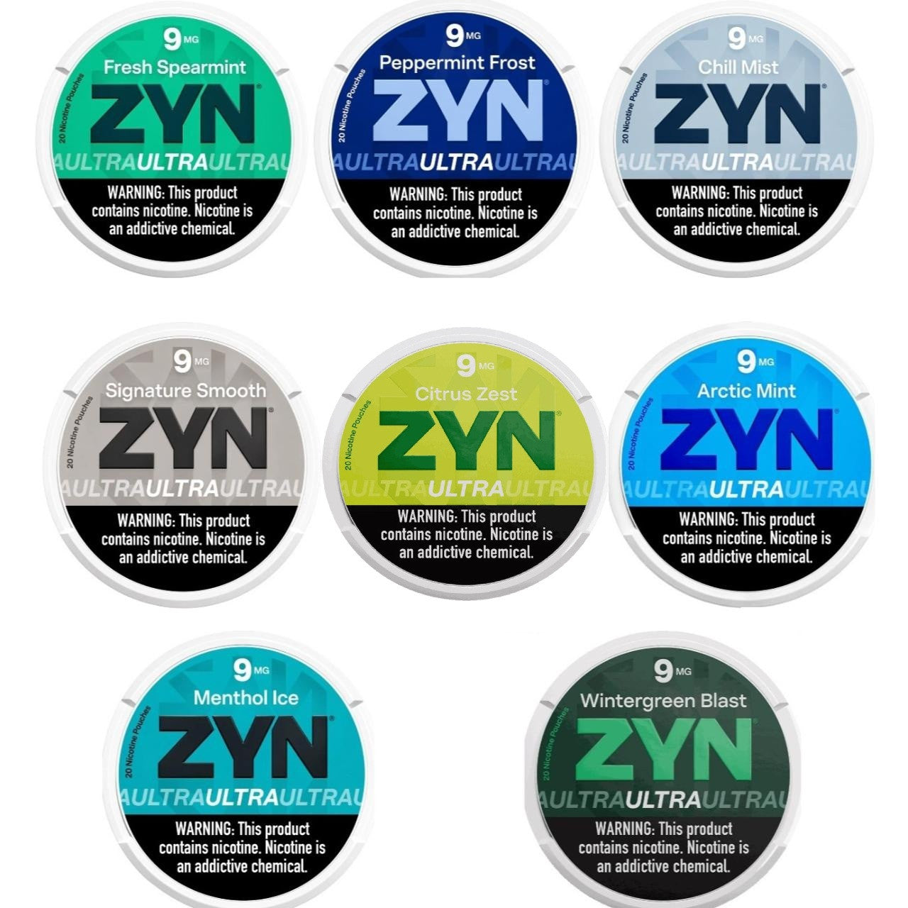 Bolsas de Nicotina ZYN ULTRA 9mg - EURO 1PK (20 unidades)