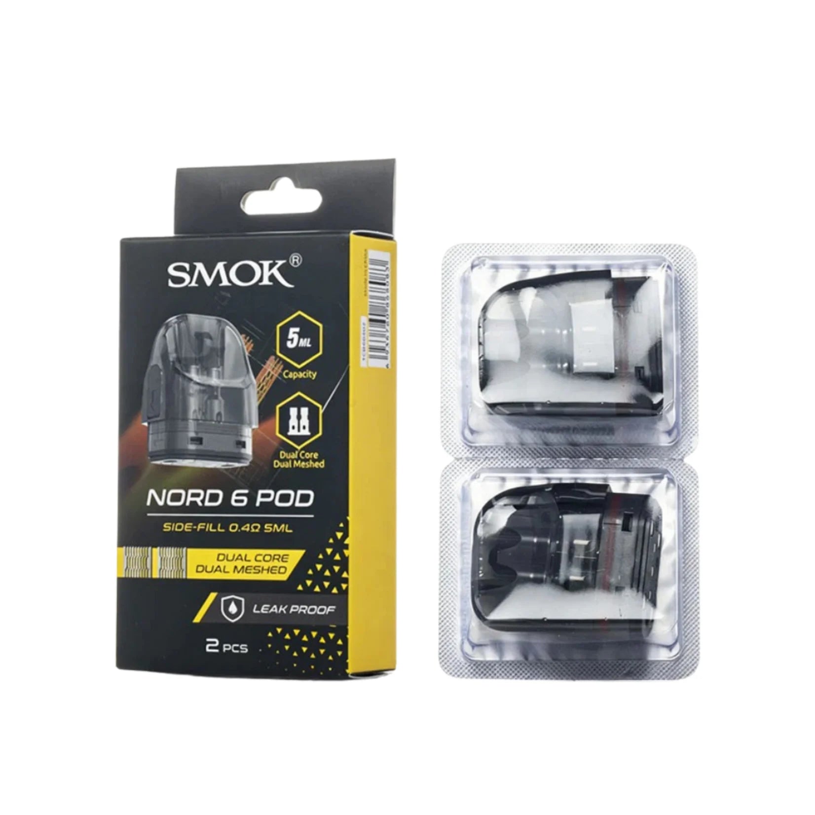 Smok Nord 6 Cartucho Vacío y DualCore/DualMesh 0.4 OHM